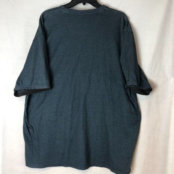 Mens Van Heusen Studio classic Fit Short Sleeve Shirt Blue Size XXL/TTG.      MS - Picture 2 of 4